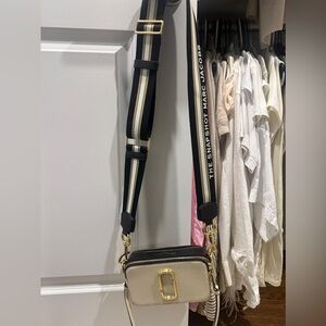 Marc Jacobs “The Snapshot” Women's Crossbody Bag in Cream/Black